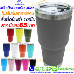 แก้วเก็บความเย็น 30 ออนซ์ สีเทา